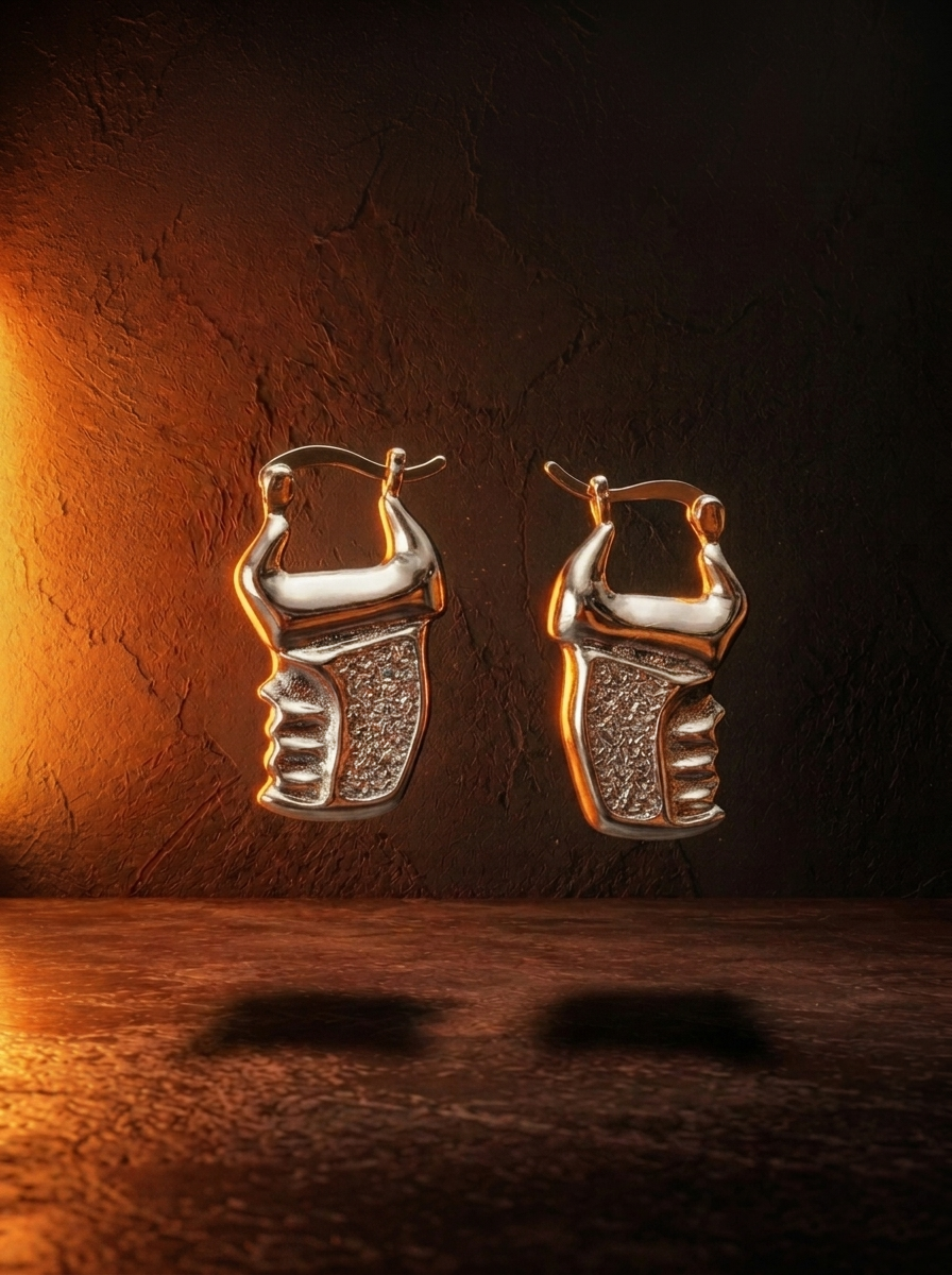 Taser Gun Hoop Earrings