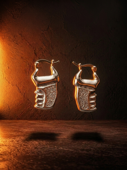 Taser Gun Hoop Earrings