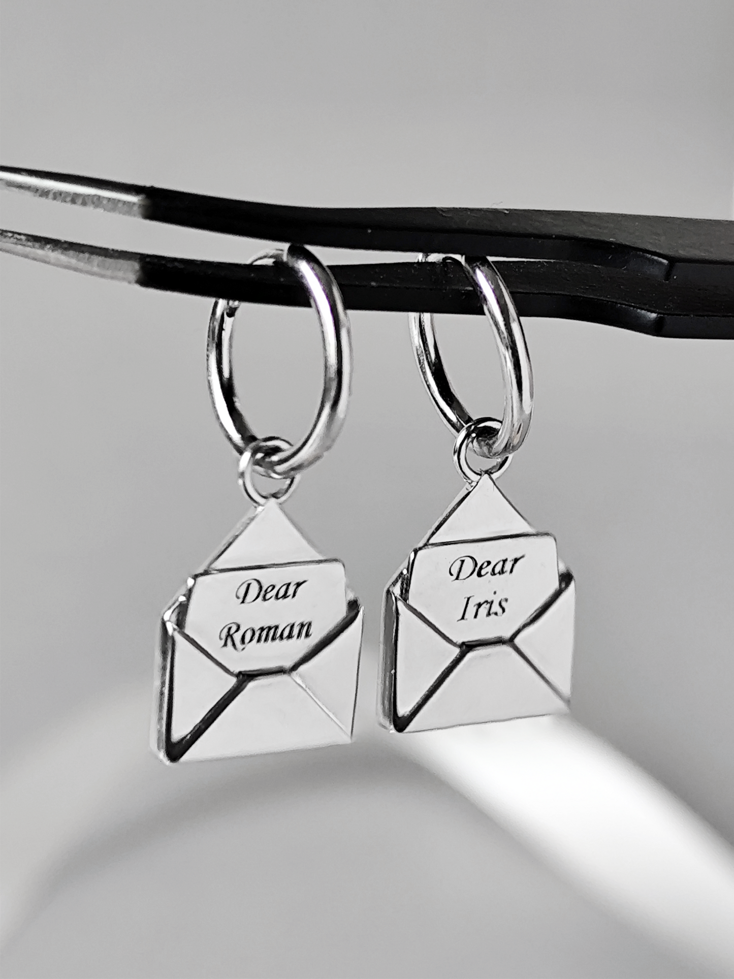 Opened Envelope Hoops Earrings