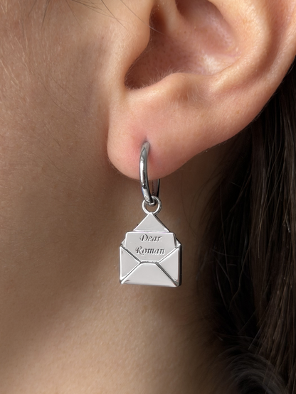 Opened Envelope Hoops Earrings