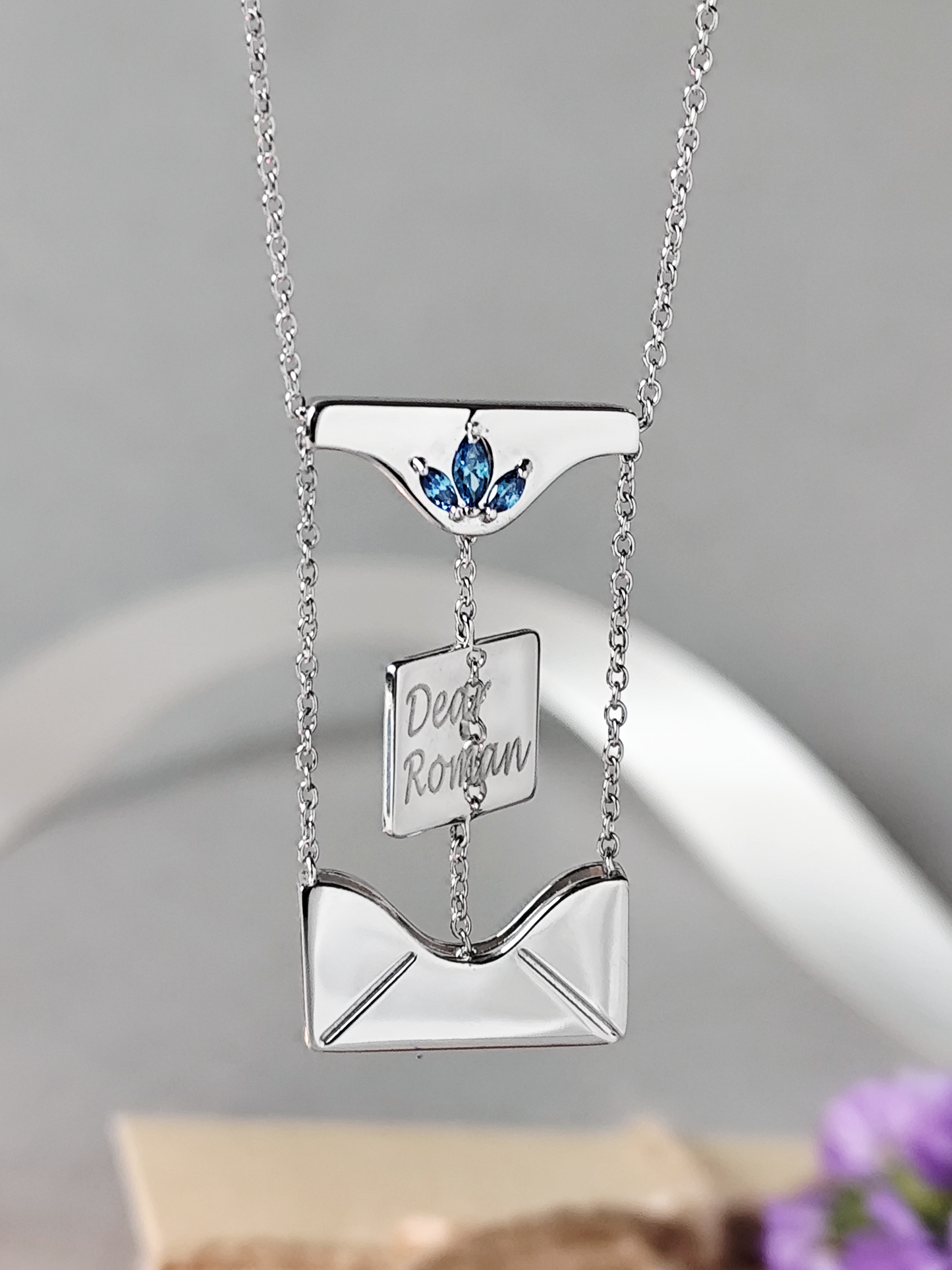 Openable Envelope Necklace