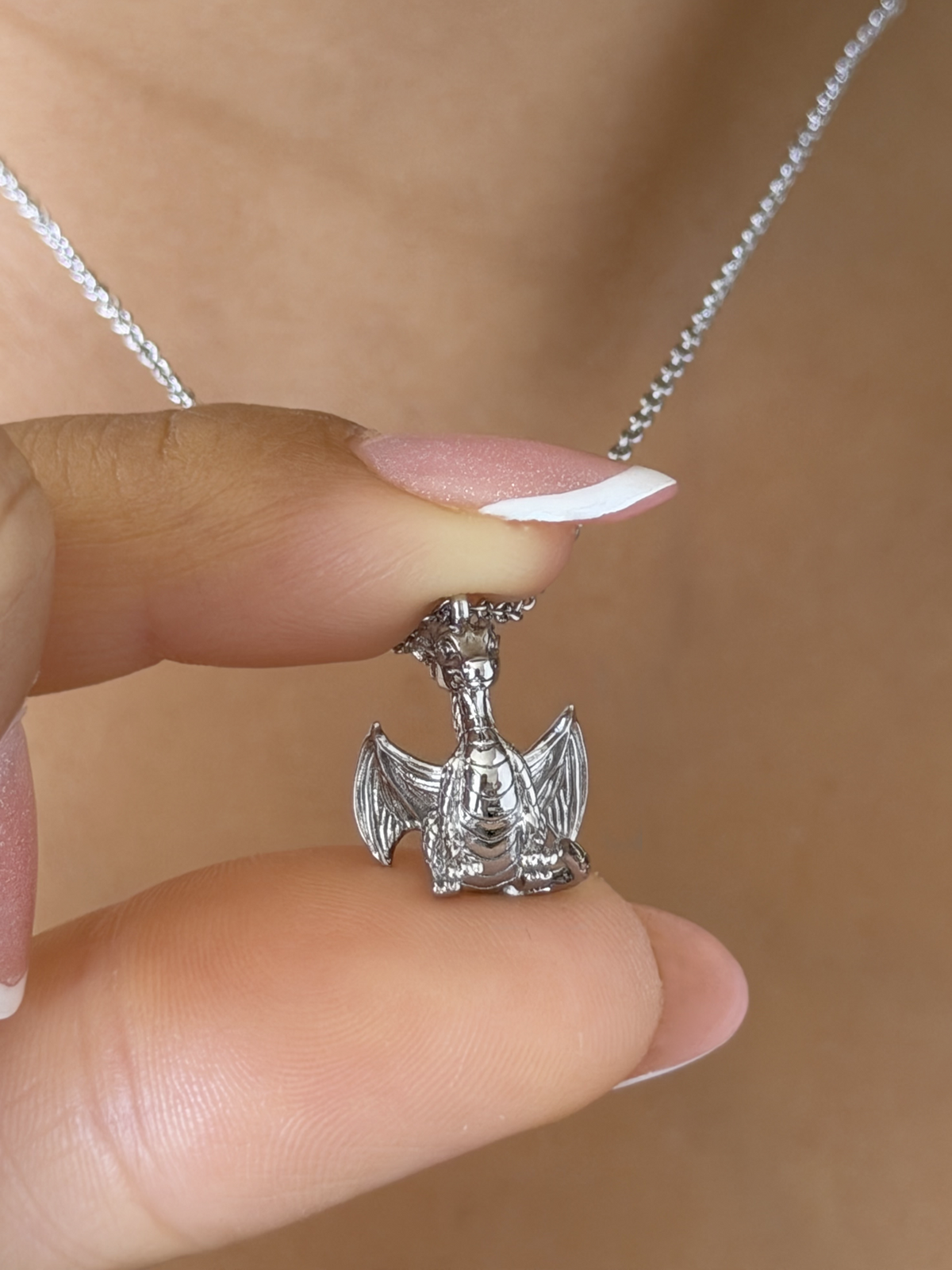 Liam's Dragon Wood Figure Necklace