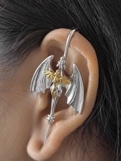Violet Dragon Relic Ear Cuff