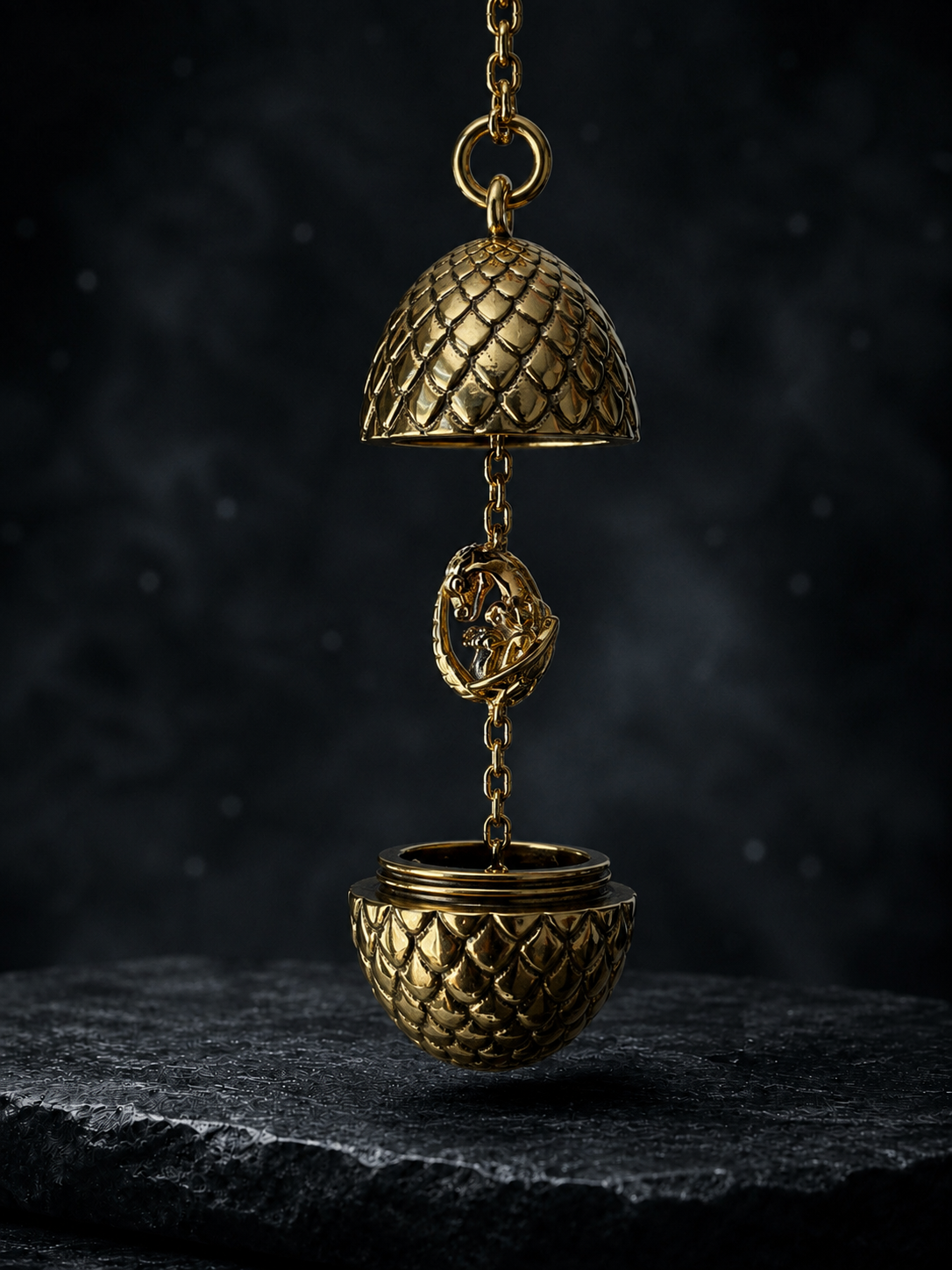 Dragon Eggs Locket Necklace