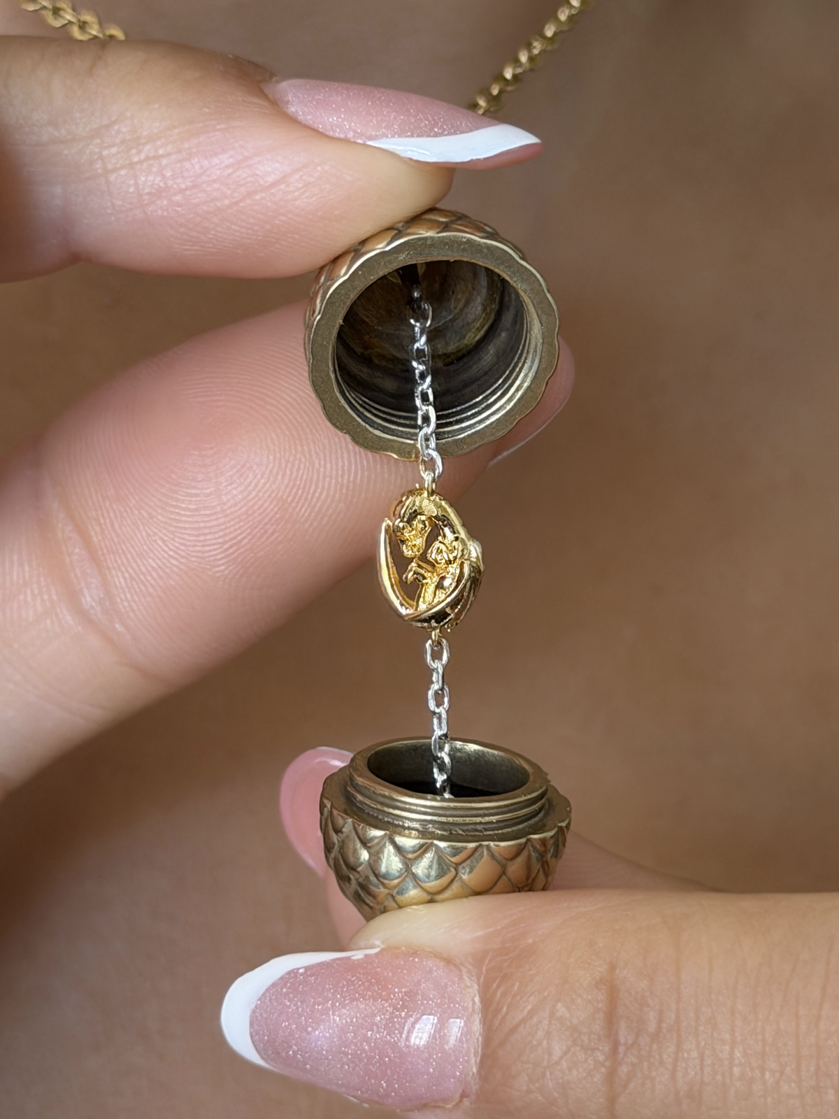 Dragon Eggs Locket Necklace