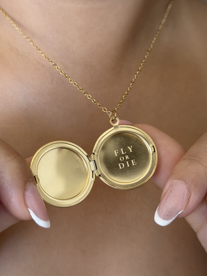 Fourth Wing Locket Necklace