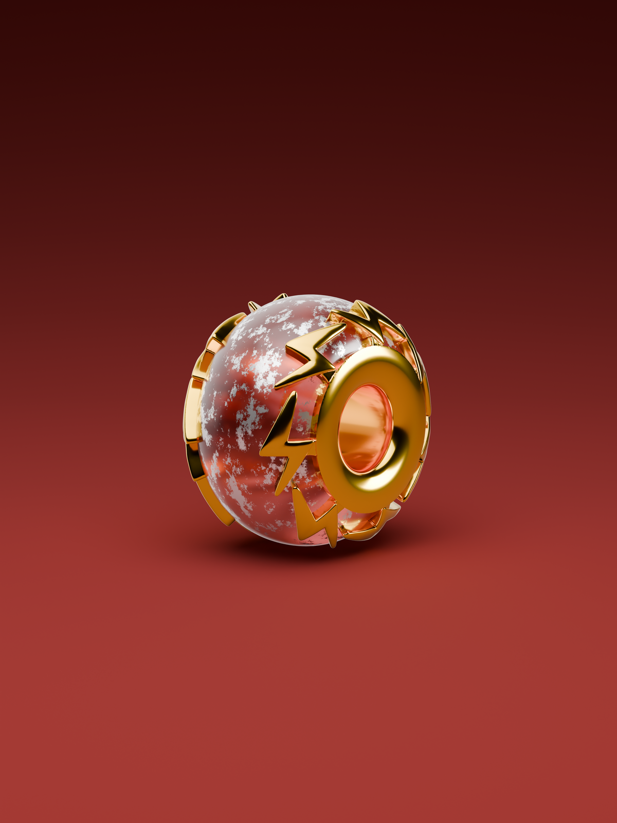 Stormy Crystal Power Bead