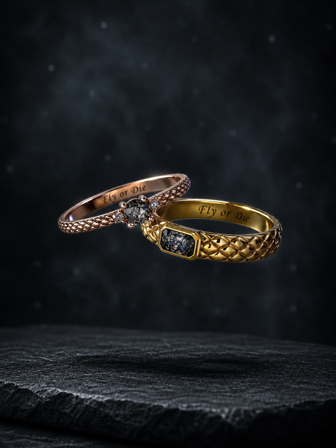 Riders Quadrant Wedding Bands