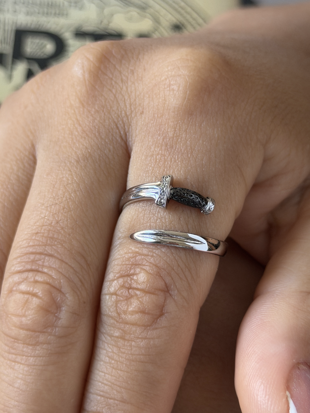Violet Wrap Dagger Ring