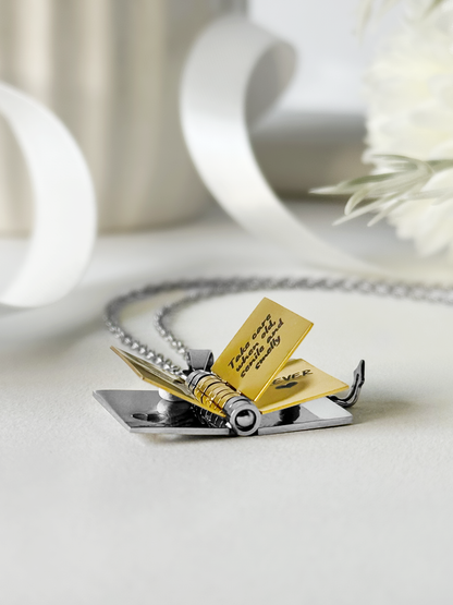 Openable Book Necklace