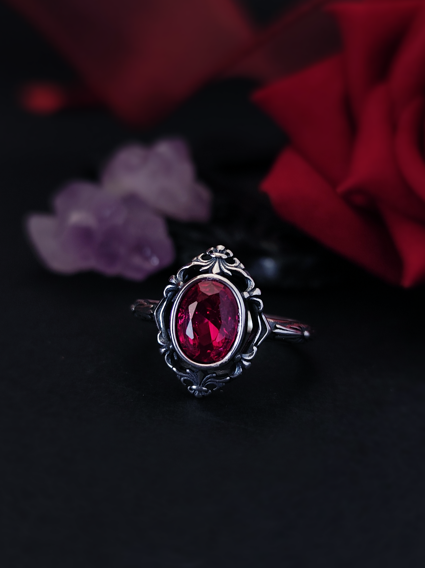 Rune Vintage Ruby Ring