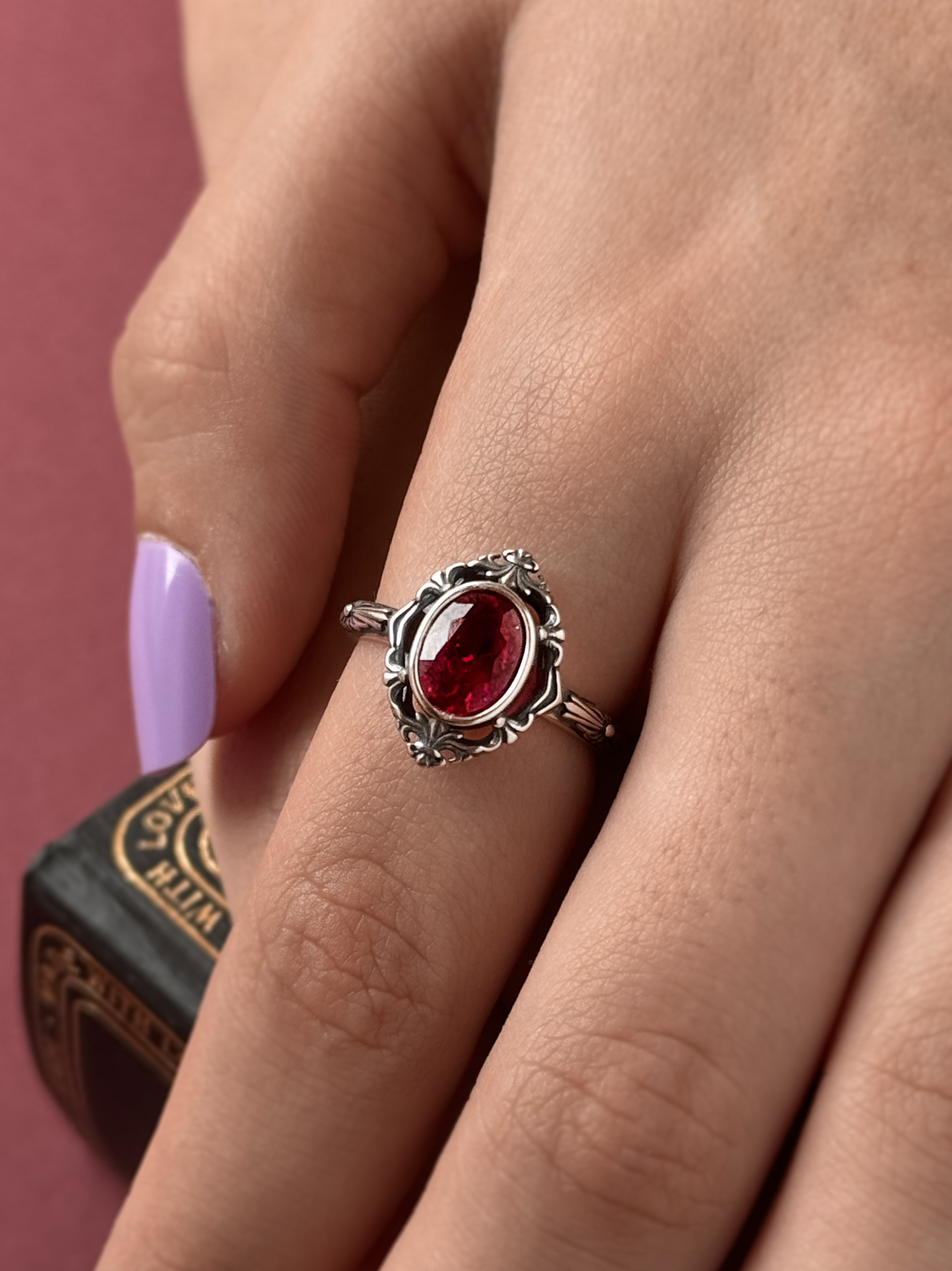 Rune Vintage Ruby Ring