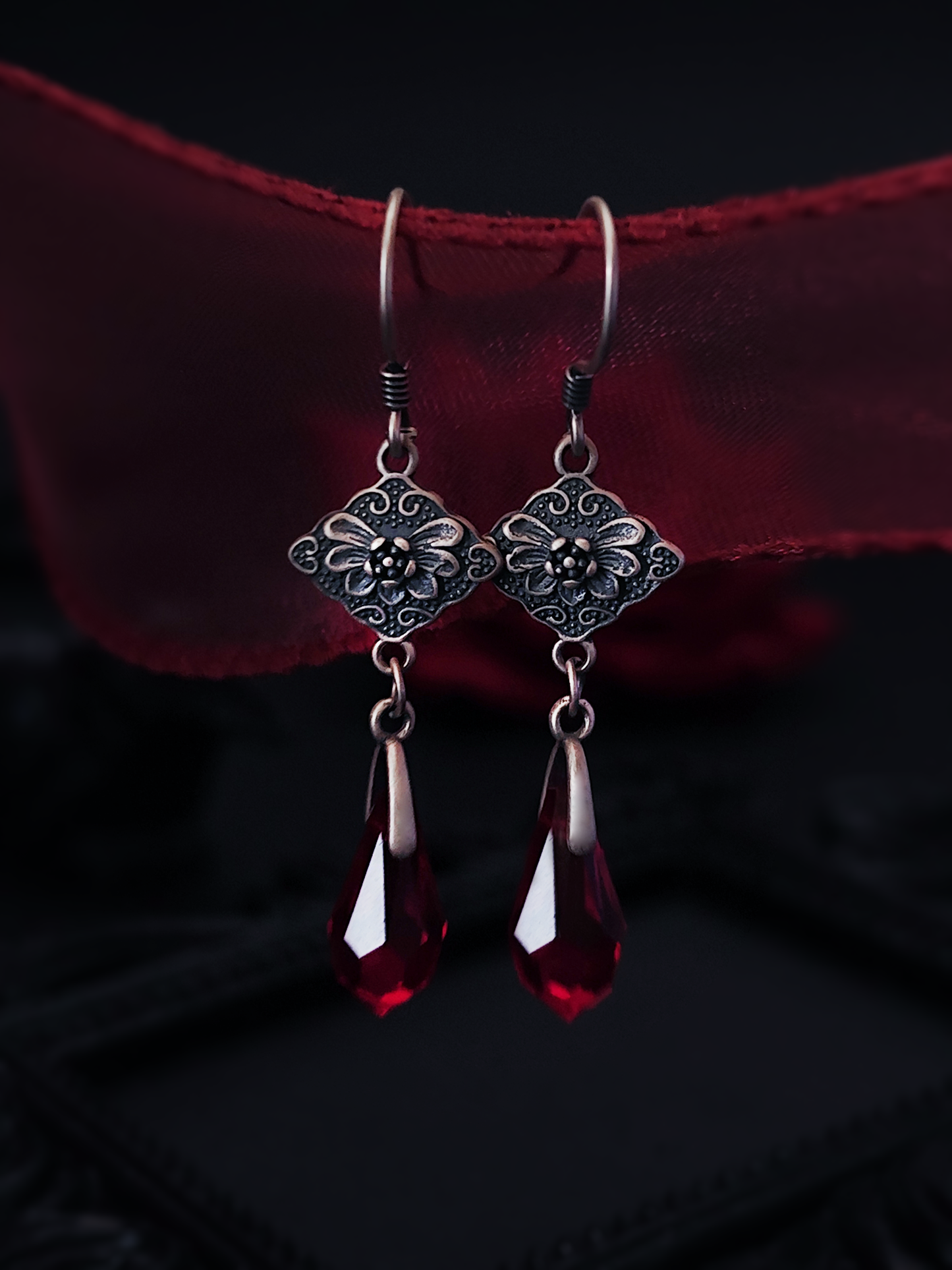 Rune's Grandmother Ruby Earrings