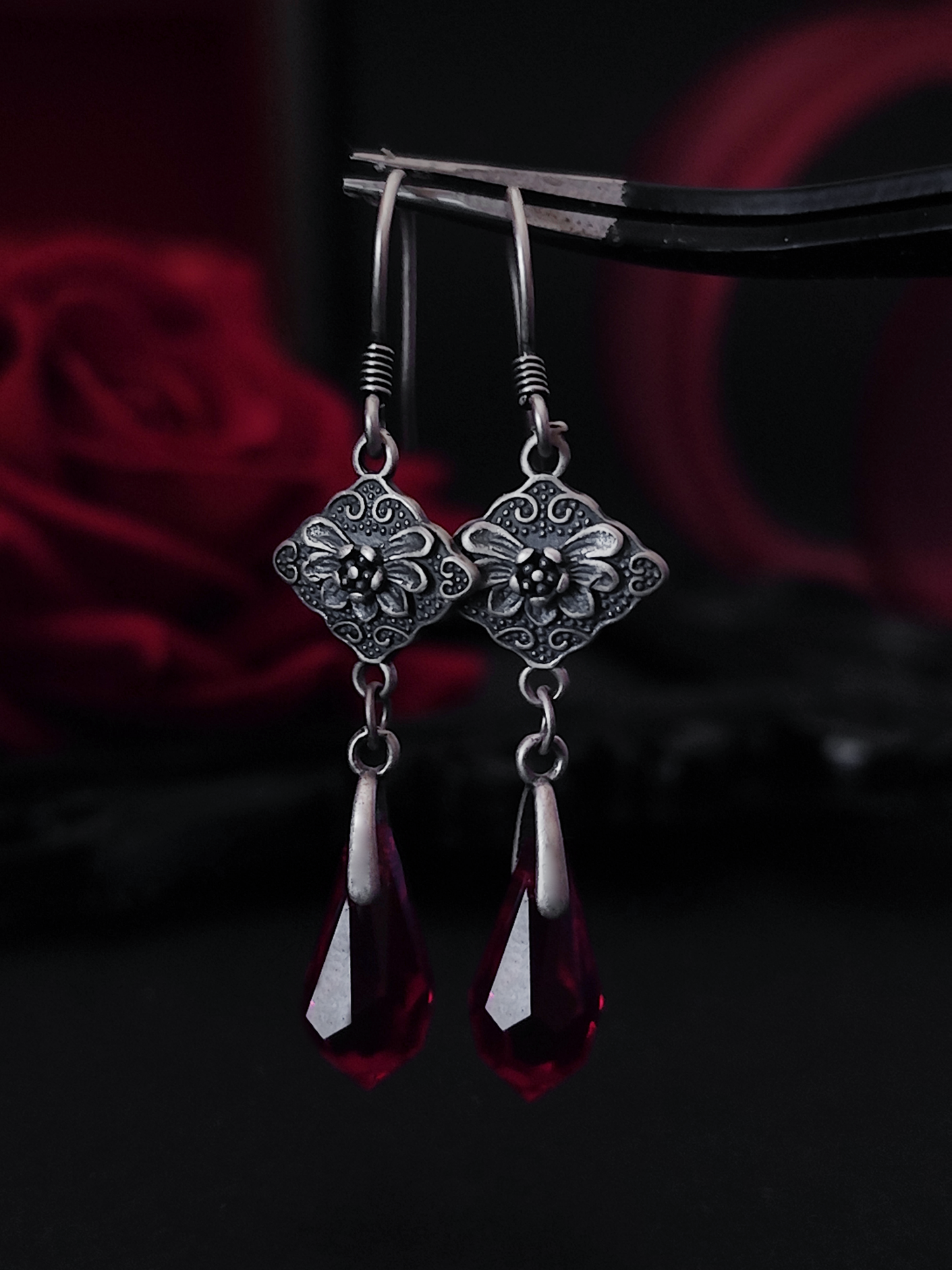 Rune's Grandmother Ruby Earrings