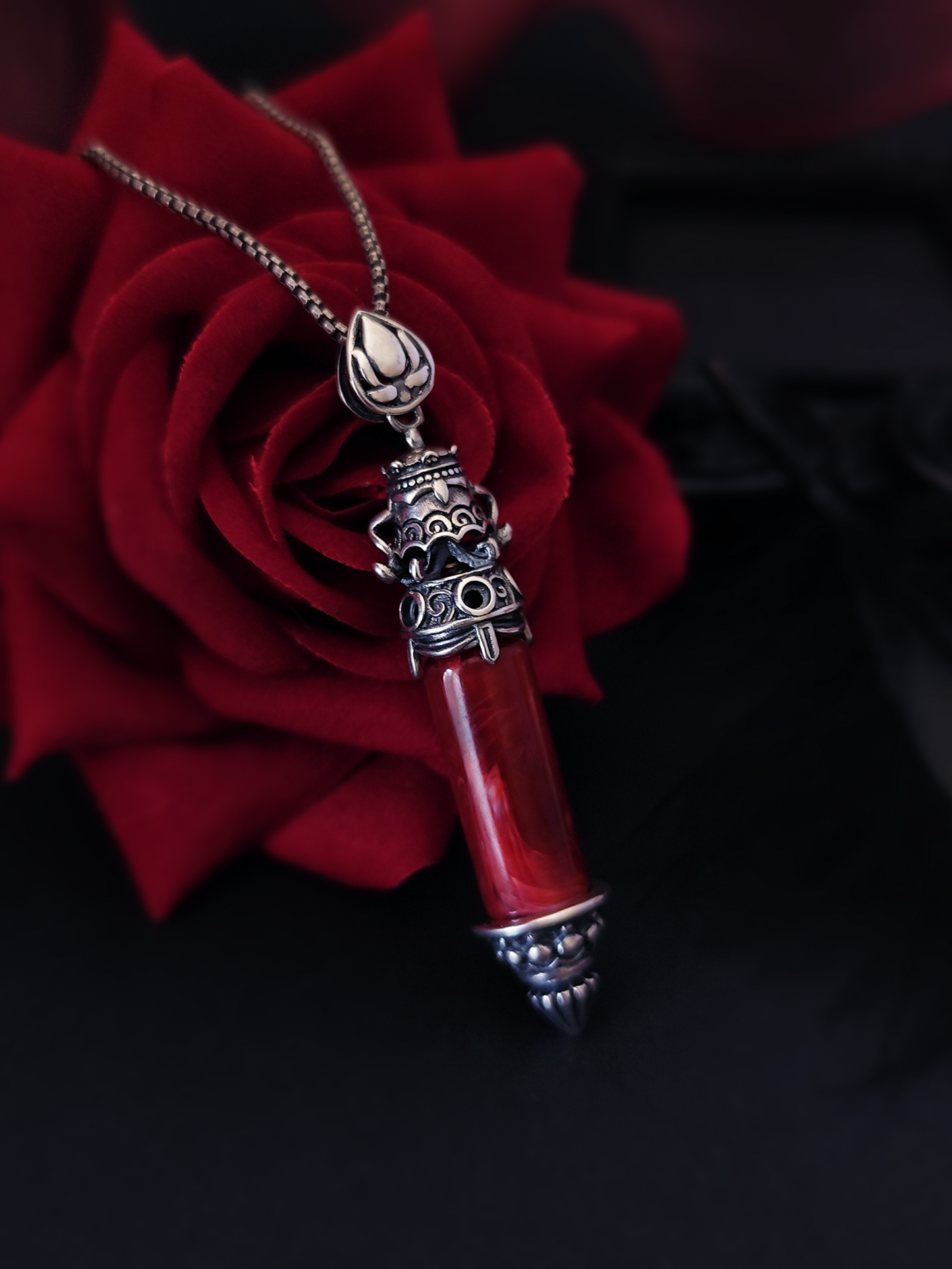 Rune Blood Vial Necklace