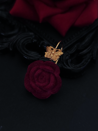 Rune Red Rose Earrings