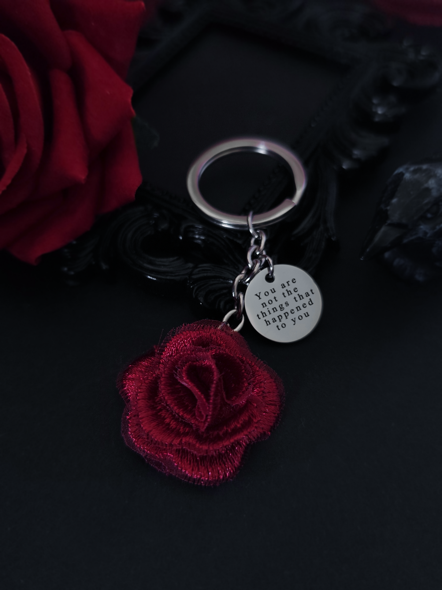 Gideon Red Rose Keychain