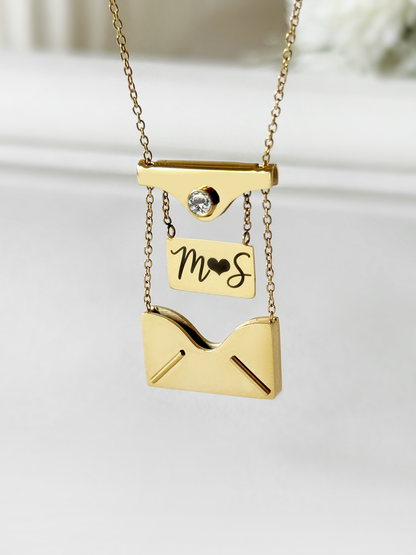 Mini Envelope Letter Necklace