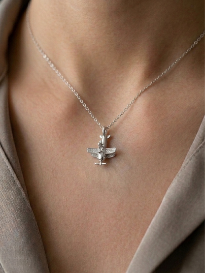The Little Prince Plane Spinning Necklace