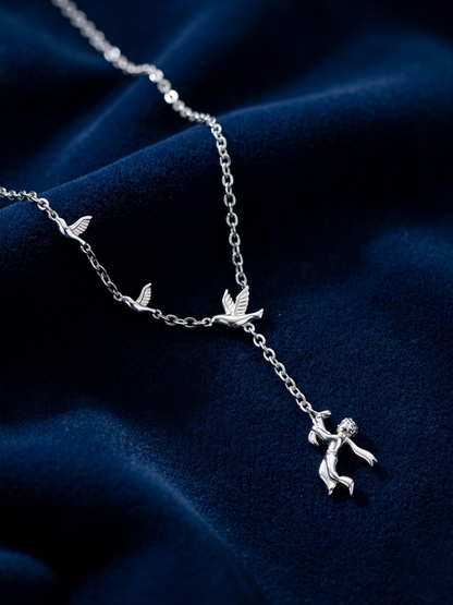 Flying in the Sky Lariat Necklace
