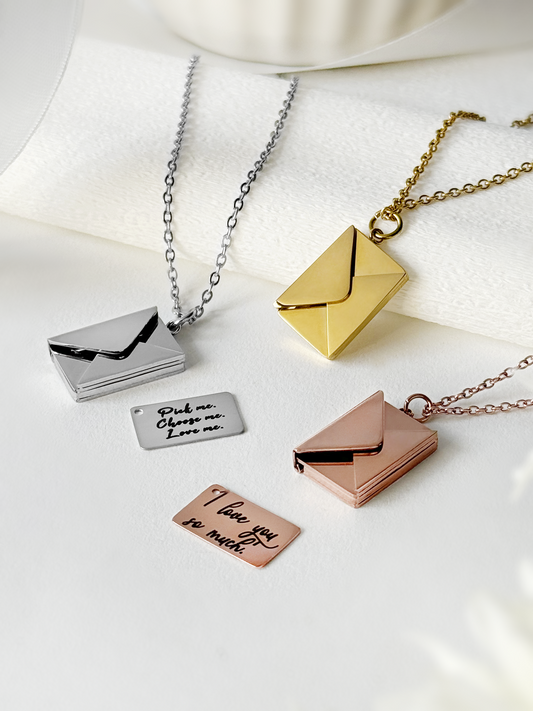 Openable Envelope Letter Necklace