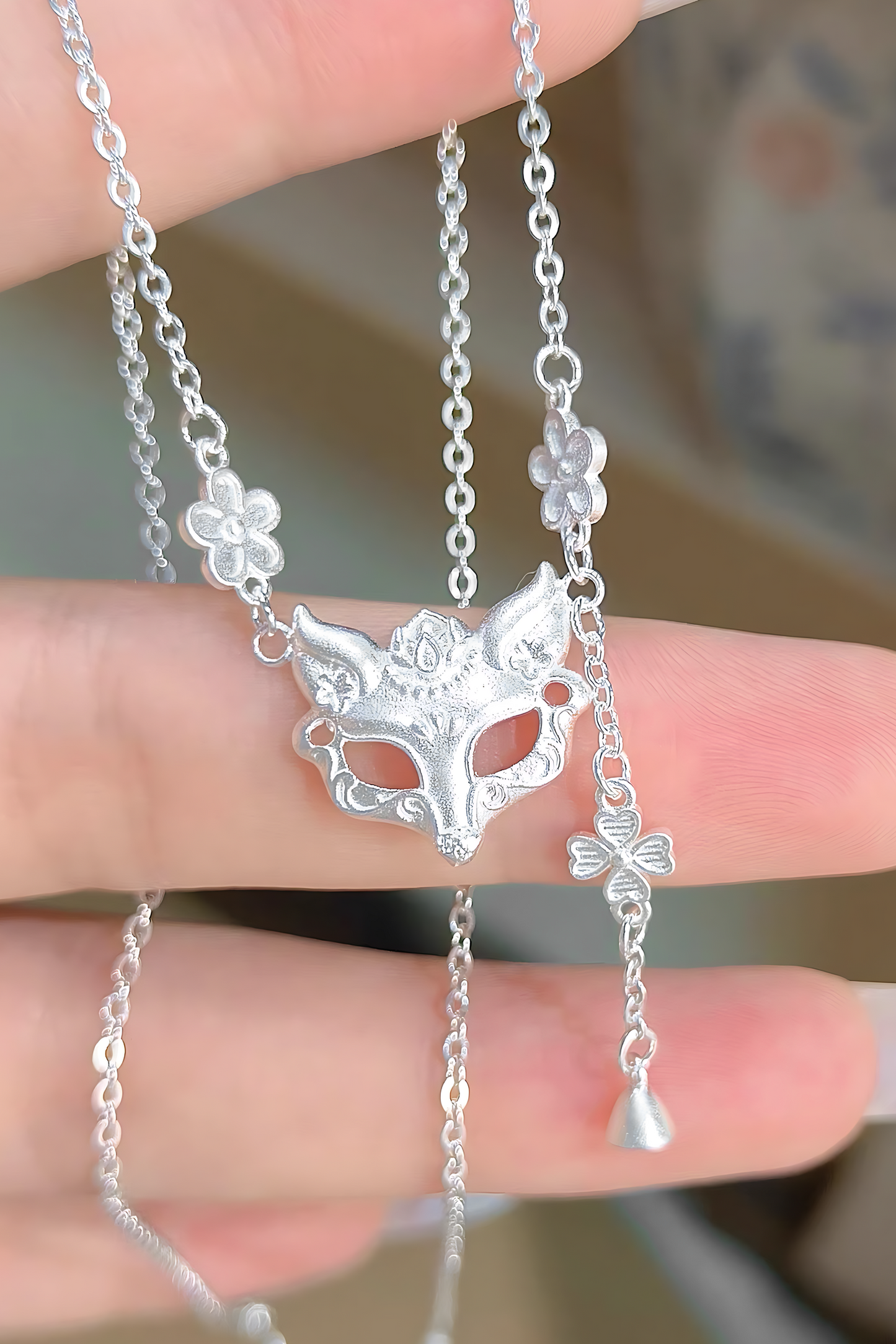 The Ballad of Never After Fox Mask Necklace