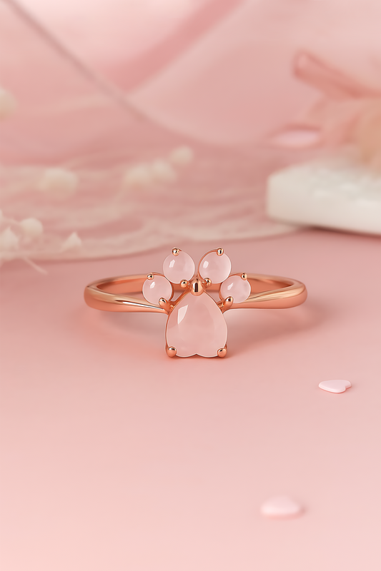 Evangeline Fox Paw Ring