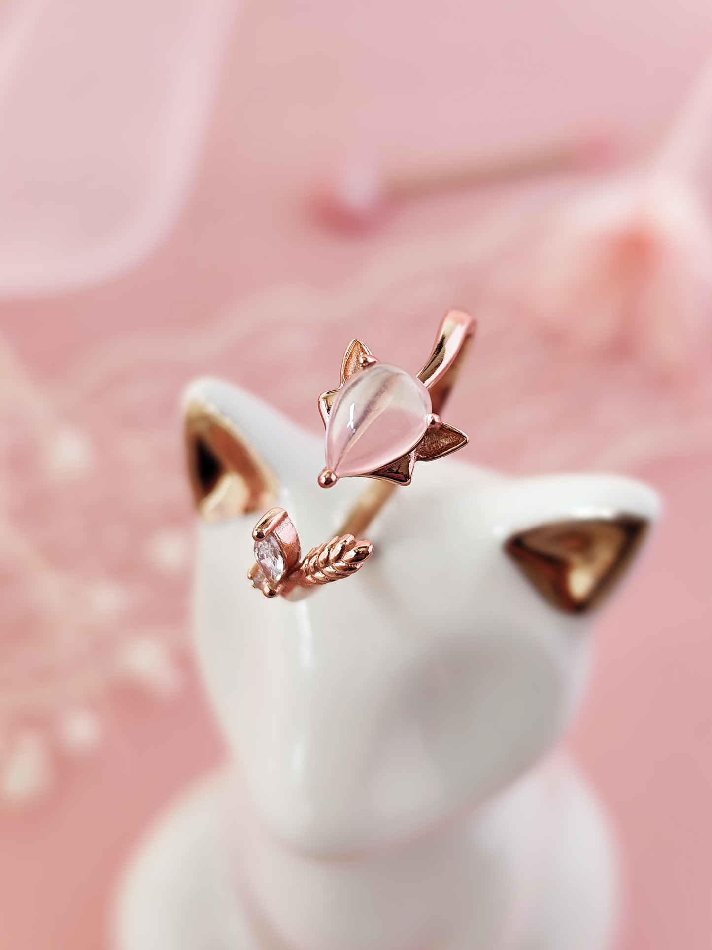 Fox Moonstone Ring