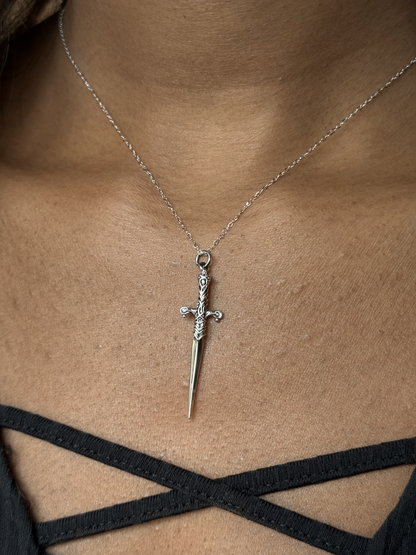 Paedyn Gray Dagger Necklace