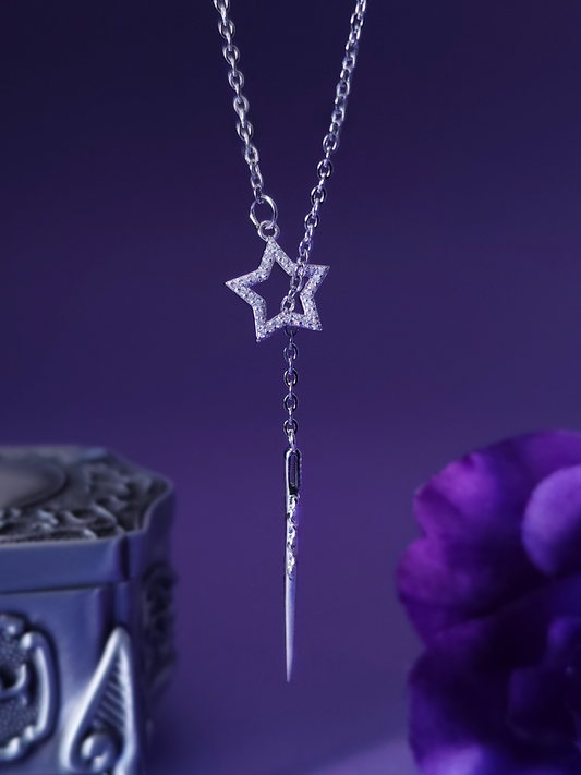 Adena Star Needle Lariat Necklace