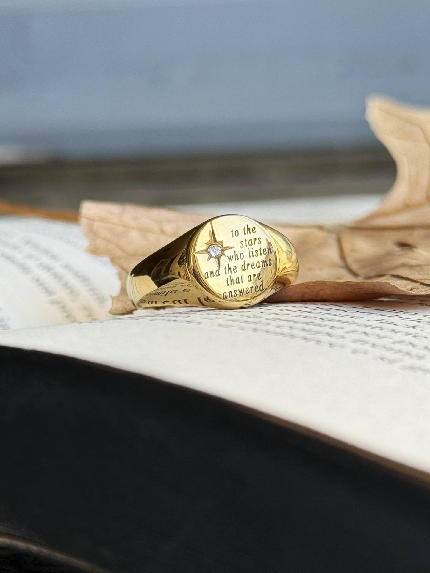 Bookish Quote Signet Ring