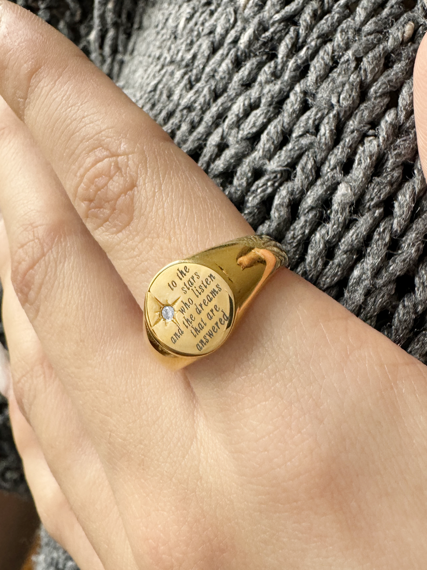 Bookish Quote Signet Ring