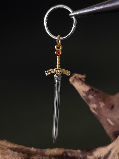 Godryn Sword Hoop Earring