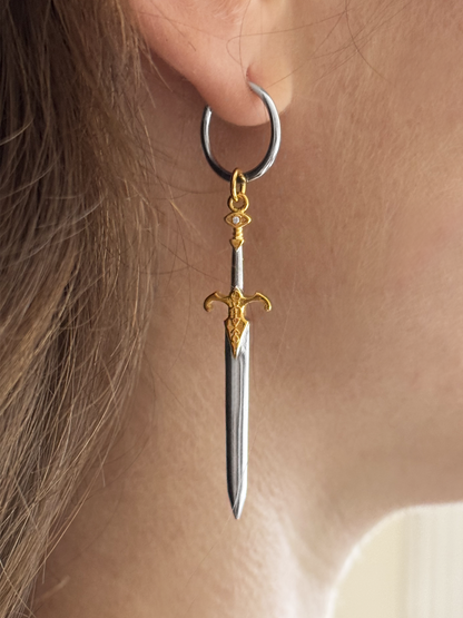 Damaris Sword Hoop Earring