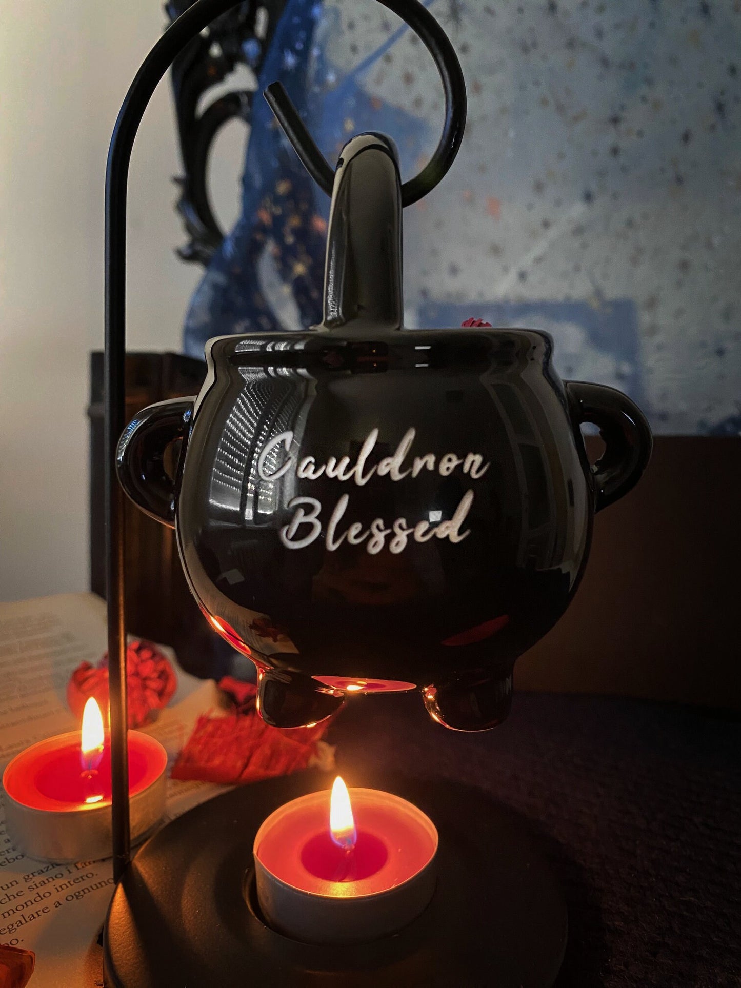 ACOTAR Cauldron Blessed Essential Oil Burner, Ceramic Acotar Cauldron, Nesta Cauldron Blessed, Bookish Gift, Book Lover, Acotar Candle