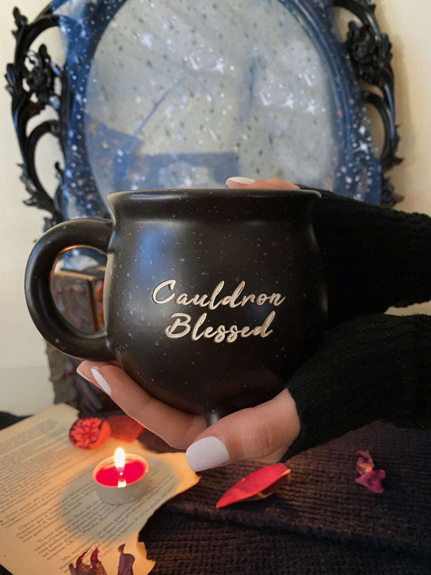 ACOTAR Cauldron Blessed Mug, Ceramic Acotar Mug, Night Court, Velaris, Nesta Cauldron Blessed, Bookish Gift, Book Lover, Book Mug,